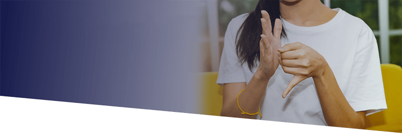 person using sign language